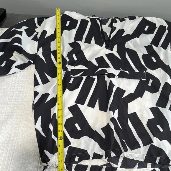 PINK Victoria's Secret Black and White Hoodie WinBreaker not sizes on tag - Picture 9 of 11